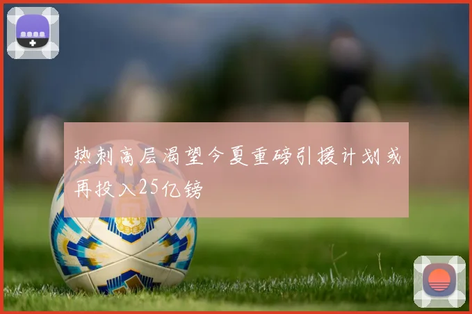 热刺高层渴望今夏重磅引援计划或再投入25亿镑